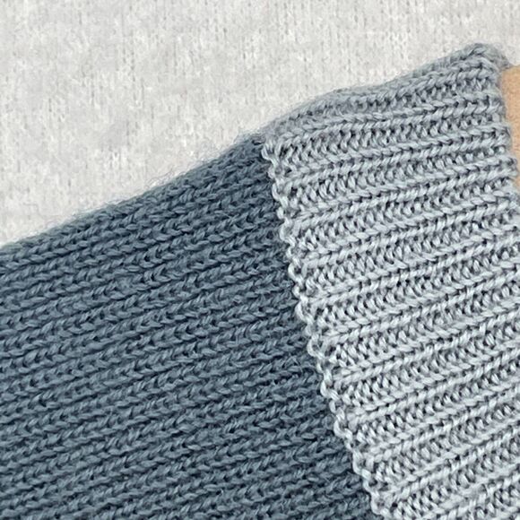 Vtg 80s PROFILE Sweater Mens L Ski Wool Colorblock Jumper Crewneck Blue HK - Picture 7 of 11